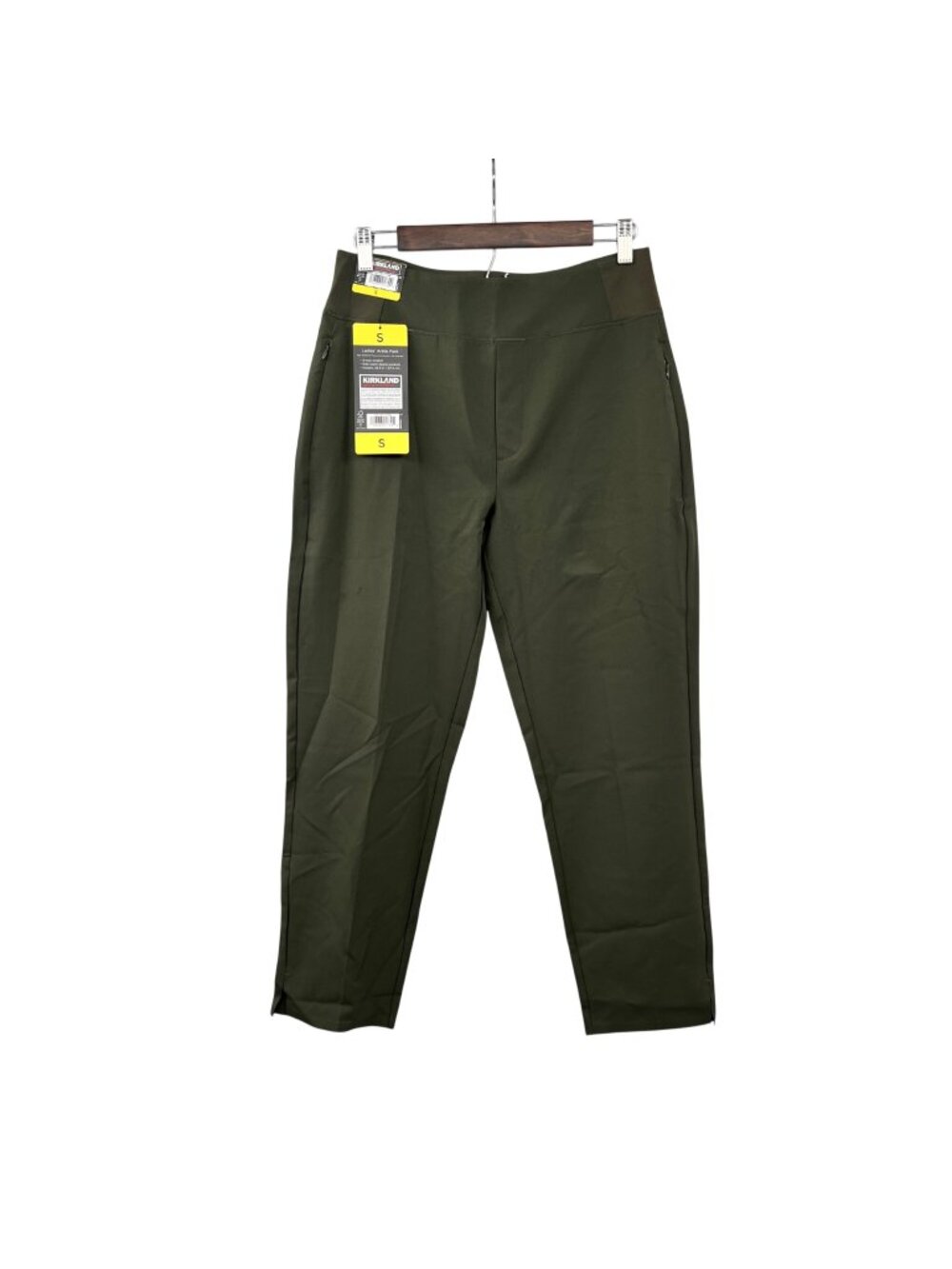 Kirkland Ladies' Ankle Pants Zipper Pockets Pull On Green Size Small New